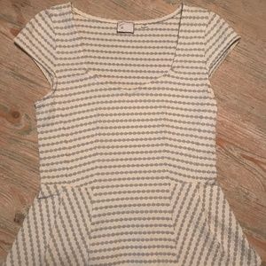 Anthropologie Postmark Knit Peplum Sweetheart Top